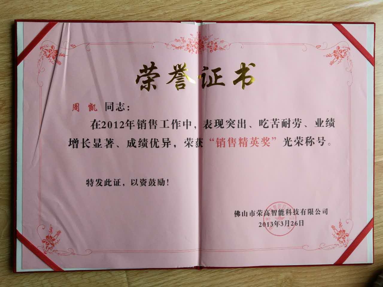 榮譽(yù)證書(shū)